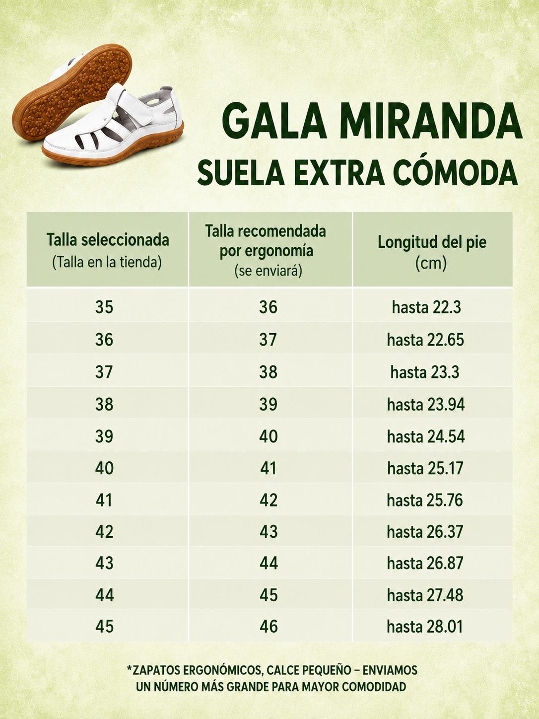 Gala | Sandalia de Cuero cómoda Ultraligera
