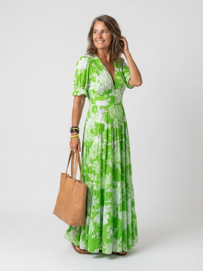 Serena™ | Vestido floral con escote en V