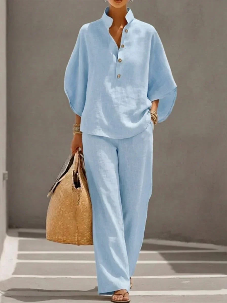 Marieta™ | Conjunto de lino ancho