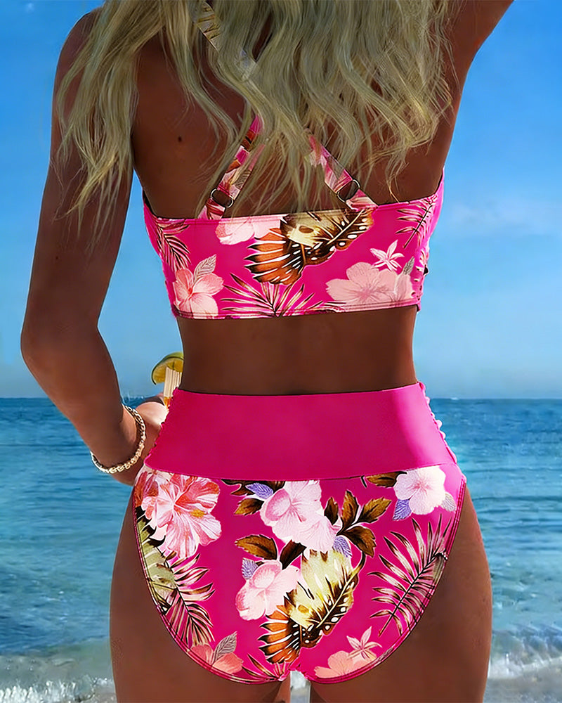 Bikini con estampado floral – estilo fresco y femenino