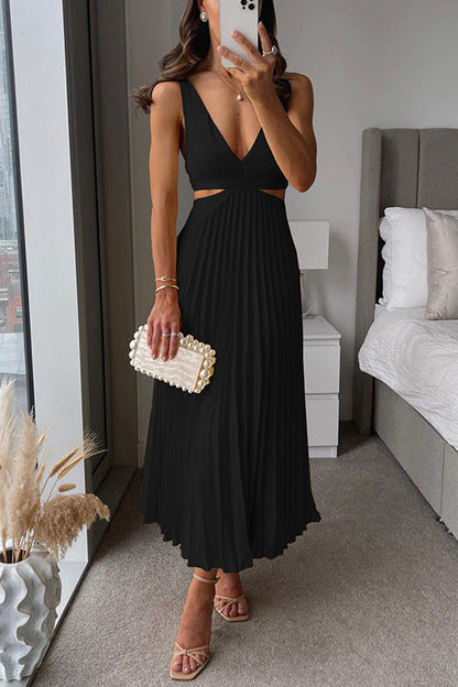 Victoria | Vestido elegante Plisado con escote Cruzado