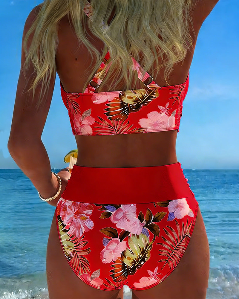 Bikini con estampado floral – estilo fresco y femenino