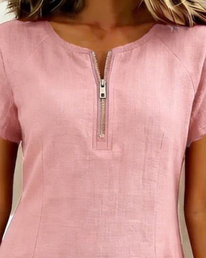 Sofía | Vestido de Algodón con Cremallera