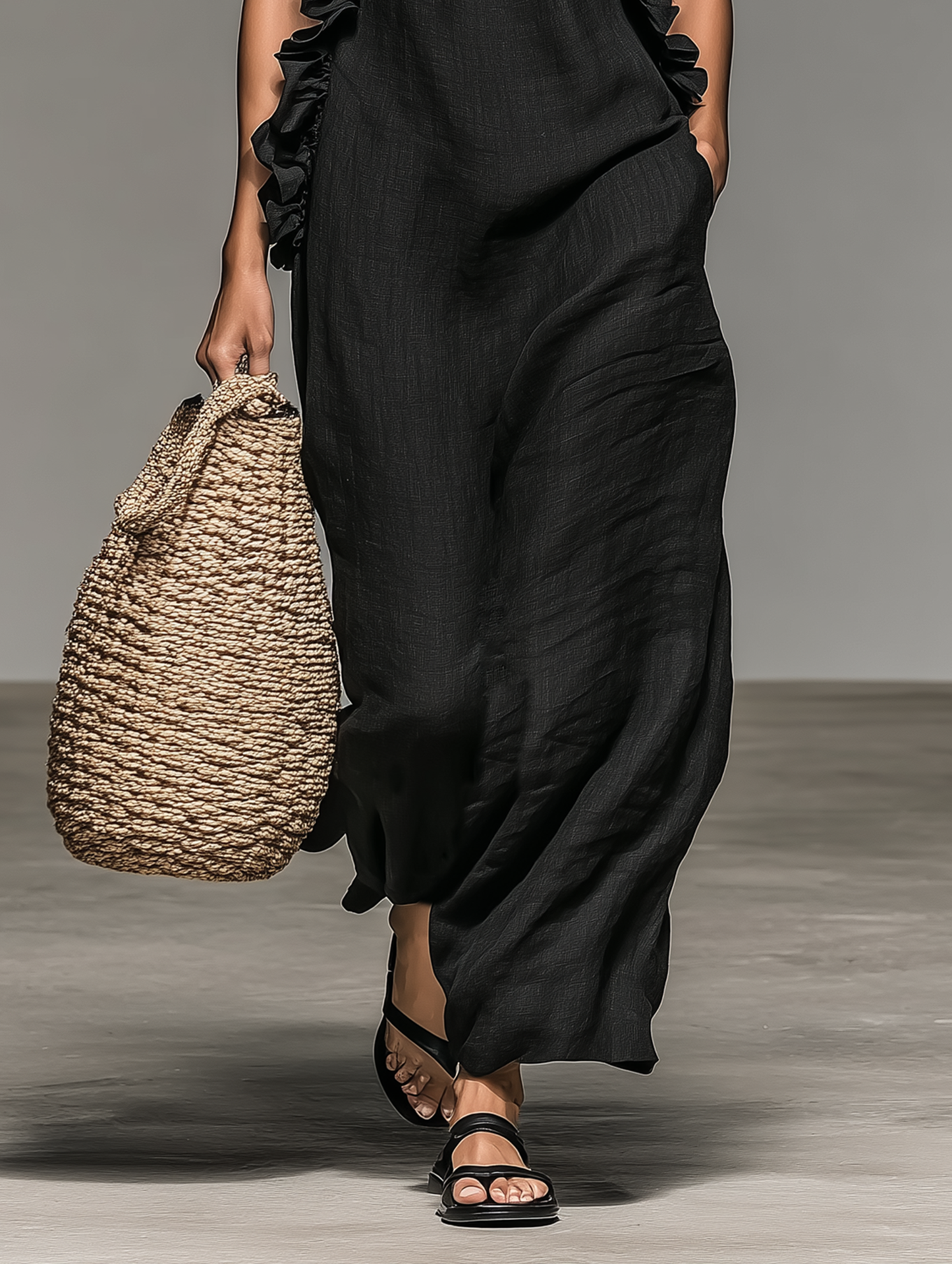 Noa | Vestido largo Con volantes Elegantes
