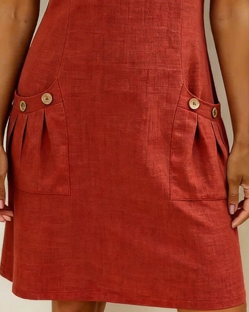 Sofía | Vestido de Algodón con Cremallera