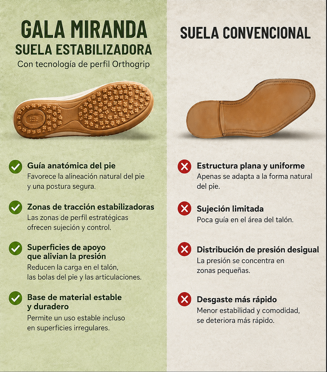 Gala | Sandalia de Cuero cómoda Ultraligera