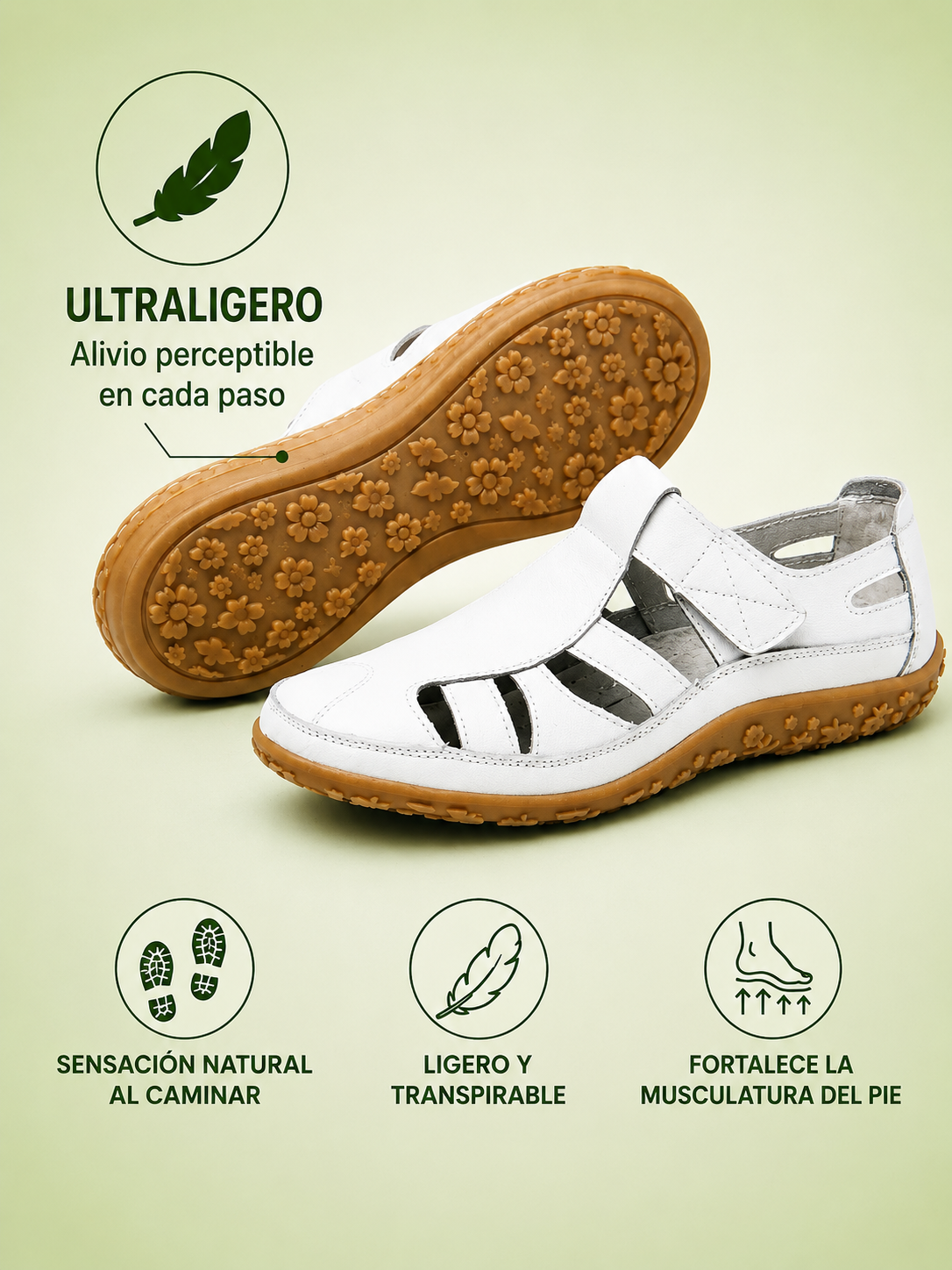 Gala | Sandalia de Cuero cómoda Ultraligera