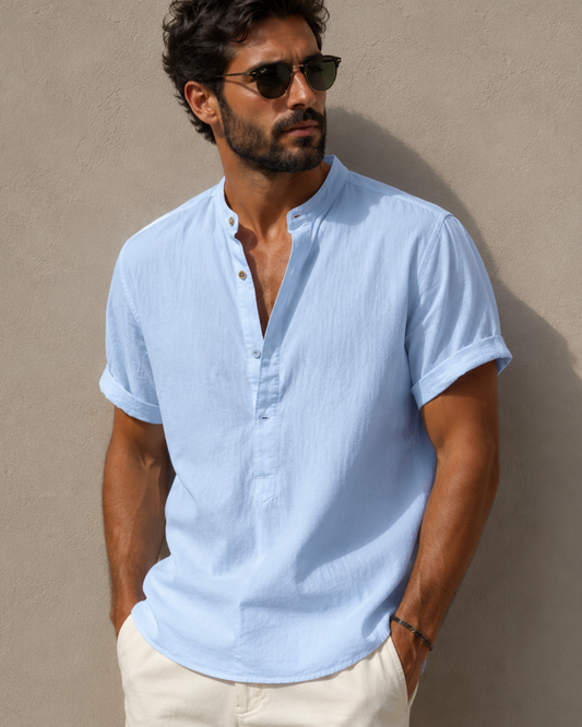 Camisa de lino de Singapur