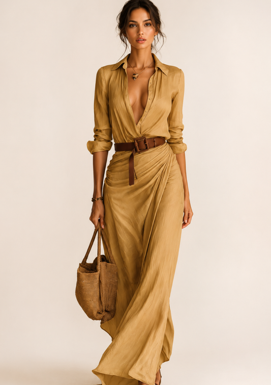 Andrea | Vestido de solapa elegante