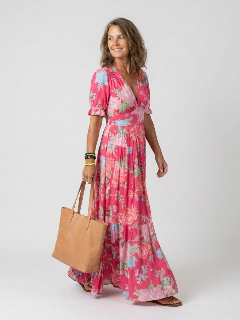 Serena™ | Vestido floral con escote en V