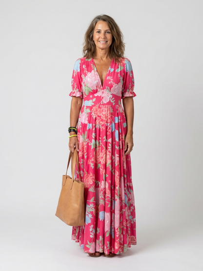 Serena™ | Vestido floral con escote en V