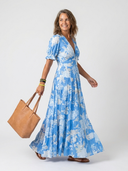 Serena™ | Vestido floral con escote en V