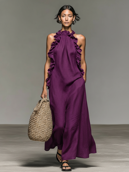 Noa | Vestido largo Con volantes Elegantes