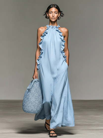 Noa | Vestido largo Con volantes Elegantes