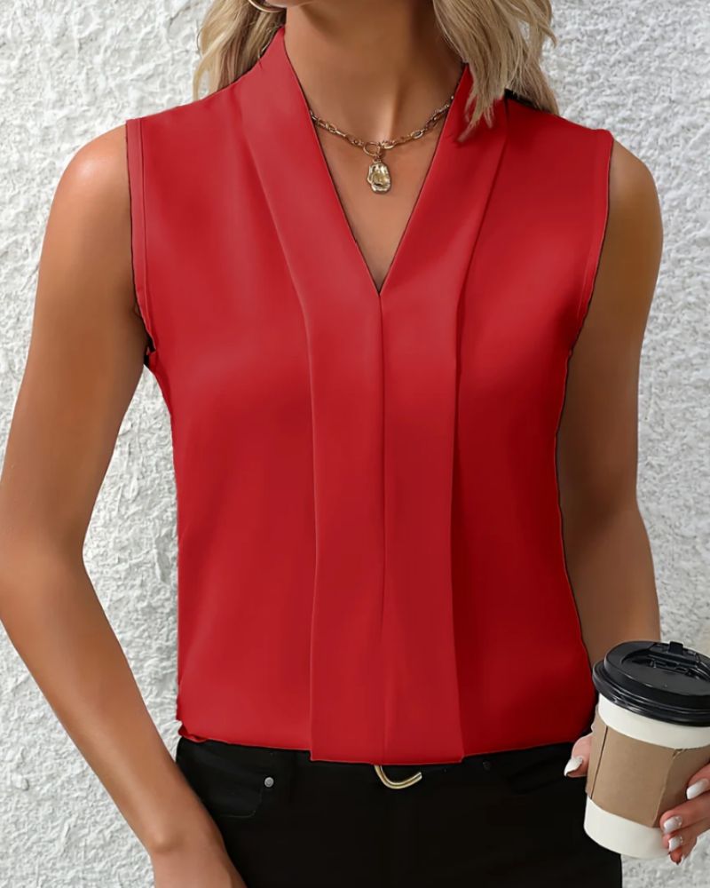 Lucía | Camisa sin manga elegante