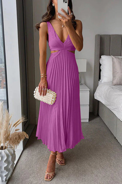 Victoria | Vestido elegante Plisado con escote Cruzado