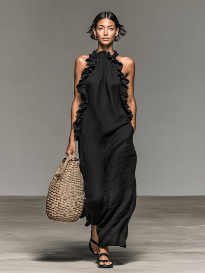 Noa | Vestido largo Con volantes Elegantes