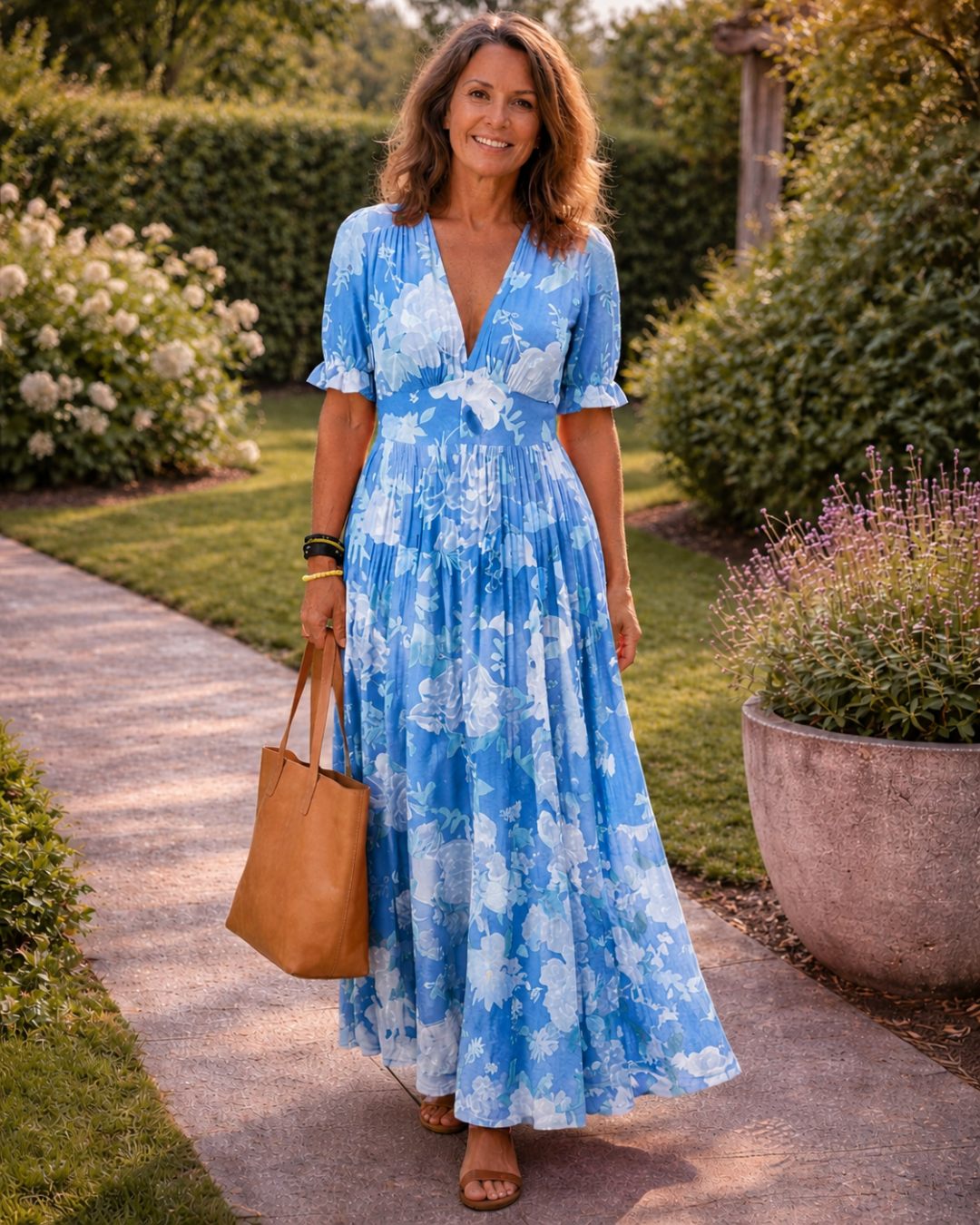 Serena™ | Vestido floral con escote en V